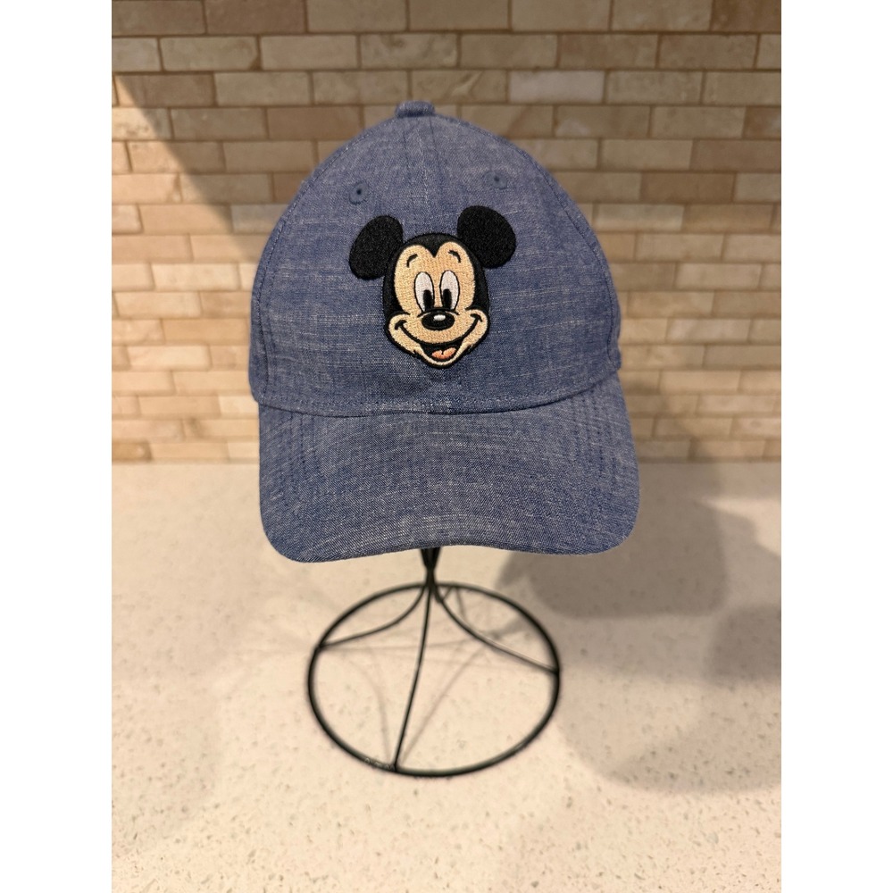 Old Navy x Disney Mickey Mouse Chambray Baseball Cap Blue Toddler Size M 52cm